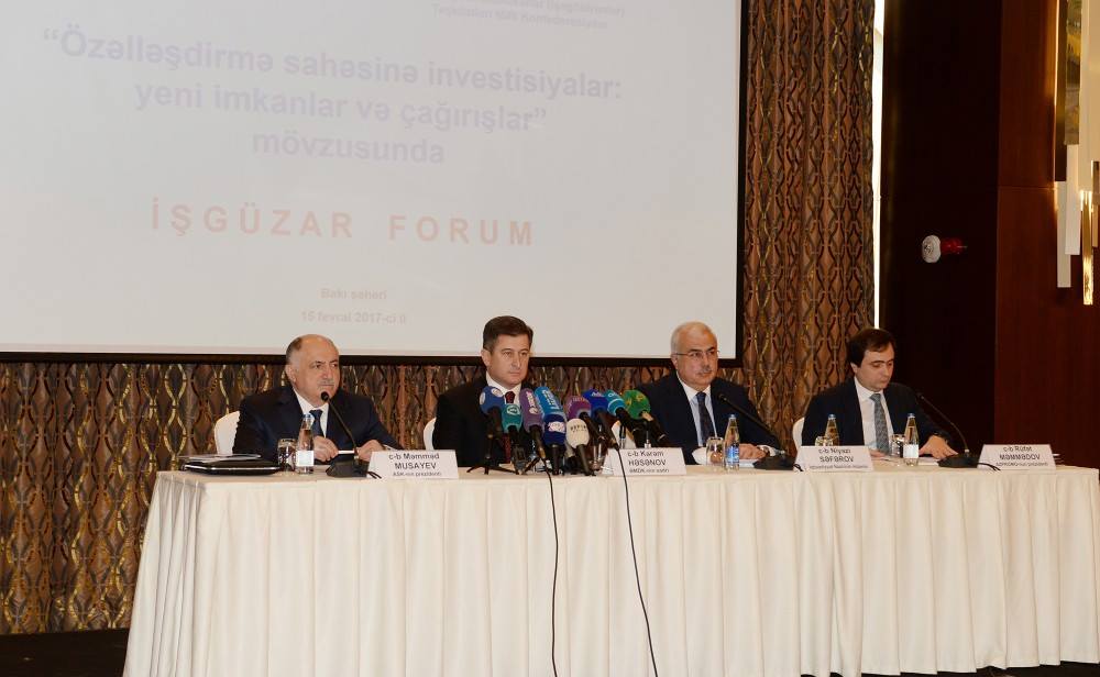 TUİB Azərbaycanda Özəlləşdirmə Forumuna qatılıb