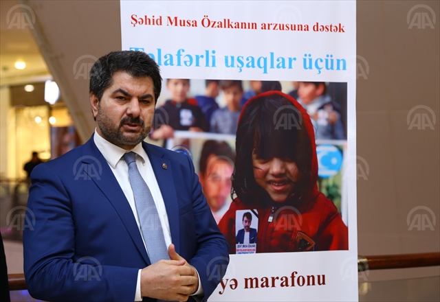 Azerbaycan'da şehit Özalkan'ın vasiyeti için başlatılan kampanya