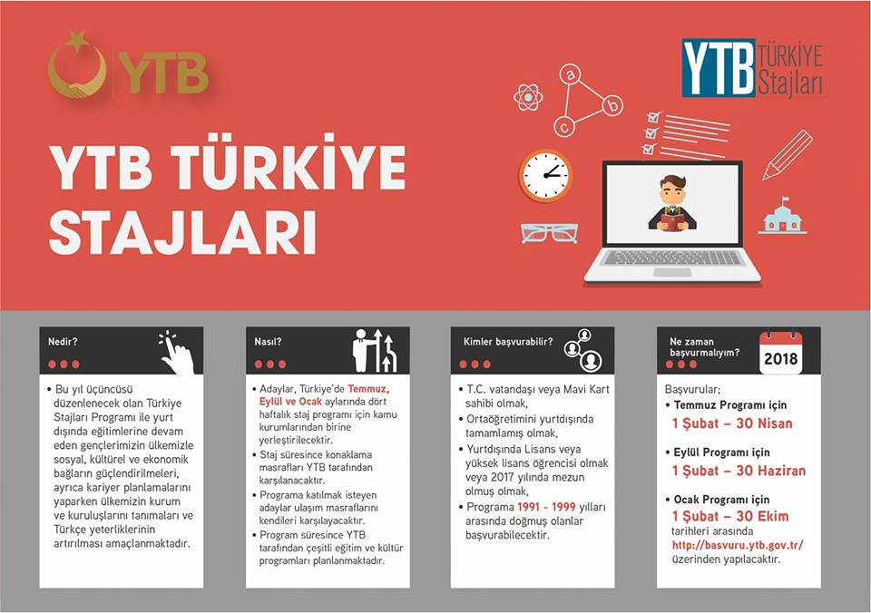 YTB Türkiye Stajları