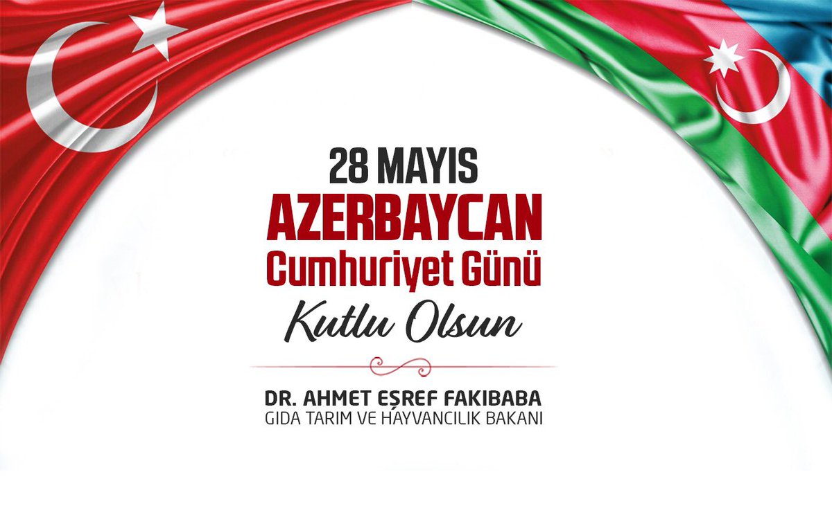 Türkiyənin qida, kənd təsərrüfatı və heyvandarlıq naziri Ahmet Eşref Fakıbaba ‏Azərbaycan xalqını təbrik etdi