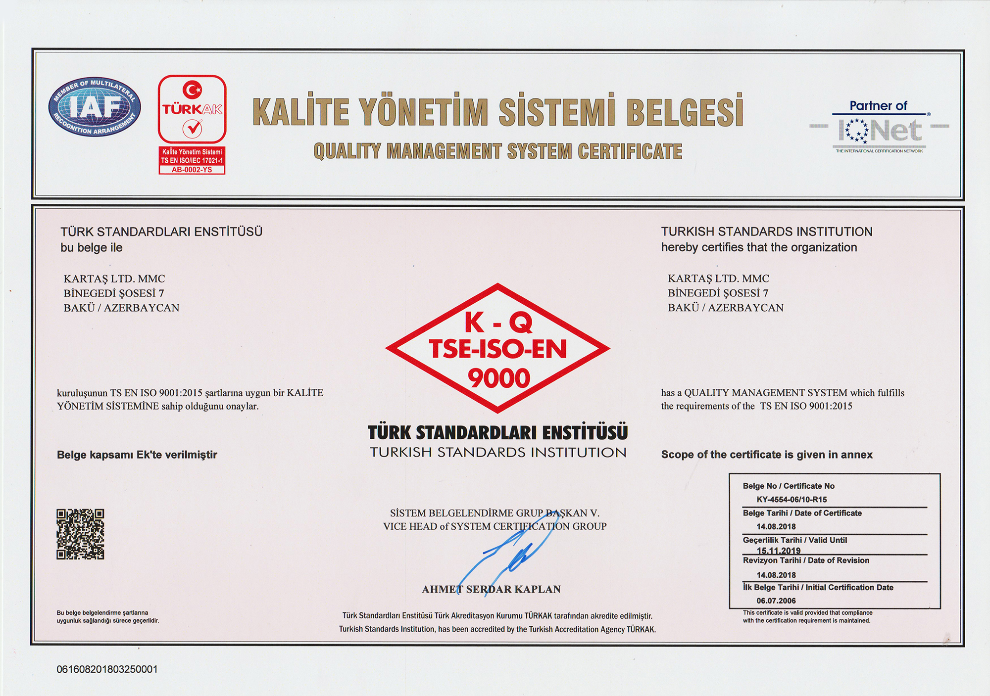 Mr.Fix ISO 9001-2015 standartına uğurla keçmişdir