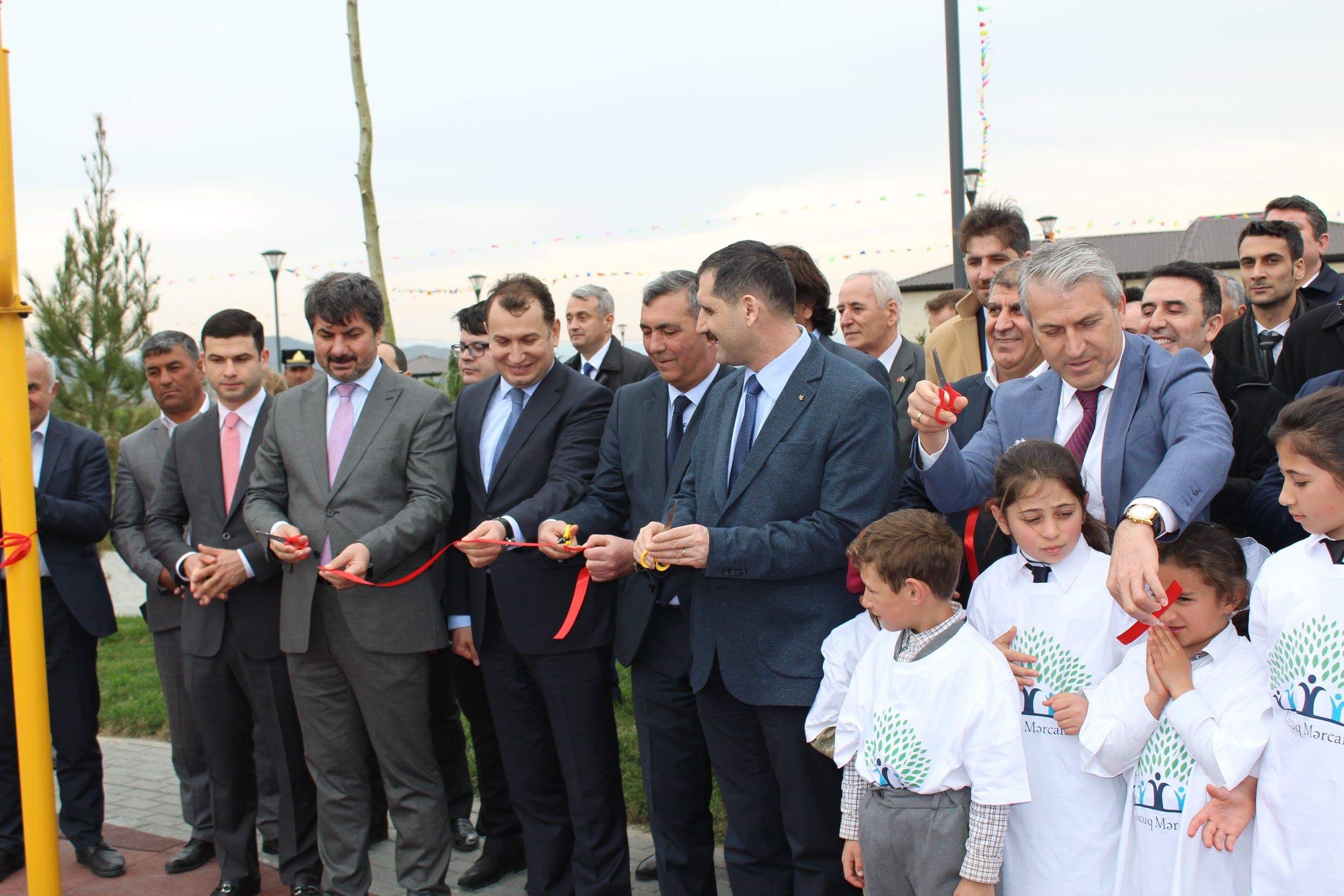 İş adamlarımız Cocuq Mərcanlıda - Parkın açılışı və yeni tikilən fabriklə tanışlıq