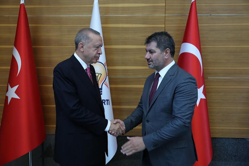  Türkiyə Cümhuriyyətinin prezidenti Recep Tayyip Erdoğan TÜİB-in İdarə Heyətinin sədri Hüseyin Büyükfıratı qəbul edib.